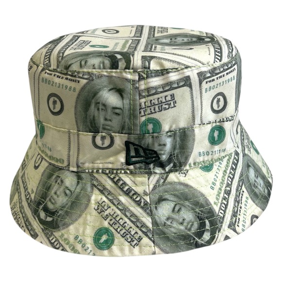 Billie Eilish Dollar Bill Bucket Hat New Era Reversible Rare